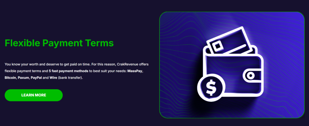 Payouts of CrakRevenue affiliate network